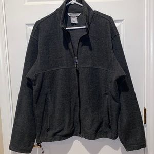Columbia Fleece Jacket Gray Zipper Front Size L